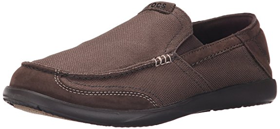 crocs Men's Walu Luxe Canvas Slip-On Loafer