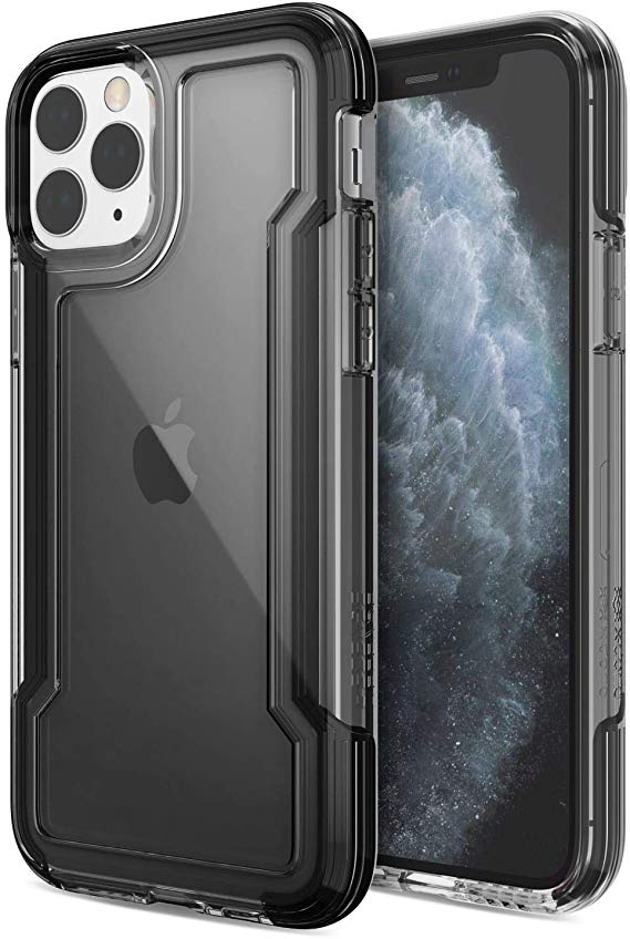 Defense Clear Series, iPhone 11 Pro Case - Military Grade Drop Protection, Shock Protection, Clear Protective Case for Apple iPhone 11 Pro, (Black)