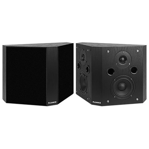 Fluance SXBP-BK High Definition Bipolar Surround Sound Wide Dispersion Speakers for Home Theater