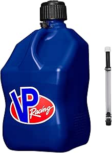 VP Racing Fuels 5-Gallon Square Motorsport Utility Container Blue & Hose Kit with Cap