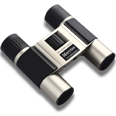 Merytes 10x25 Portable High Definition and Blue Film Binoculars