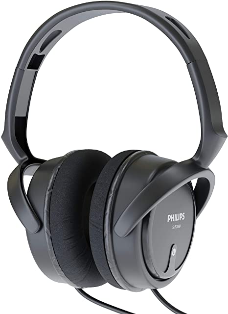 Philips Over Ear Wired Stereo Headphones for Podcasts, Studio Monitoring and Recording Headset for Computer, Keyboard and Guitar with 6.3 mm (1/4") Add On Adapter