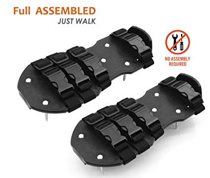 Osaava 47952 Spiked Shoes For Epoxy Floor Coating Installation 3/4-Inch Replacement spikes, Adjustable 8 straps Full ASSEMBLED Sturdy Universal Size that Fits all