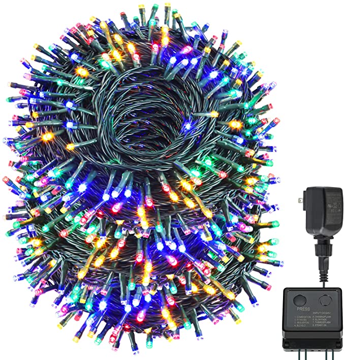 holahome Led Christmas String Lights Outdoor Indoor - 345FT 1000 LED UL Certified 8 Modes End to End Plug - Multi Color Fairy Lights for Xmas Tree, Wedding, Patio, Garden, Holiday Decoration