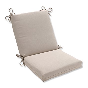 Pillow Perfect Indoor/Outdoor Beige Solid Chair Cushion, Squared