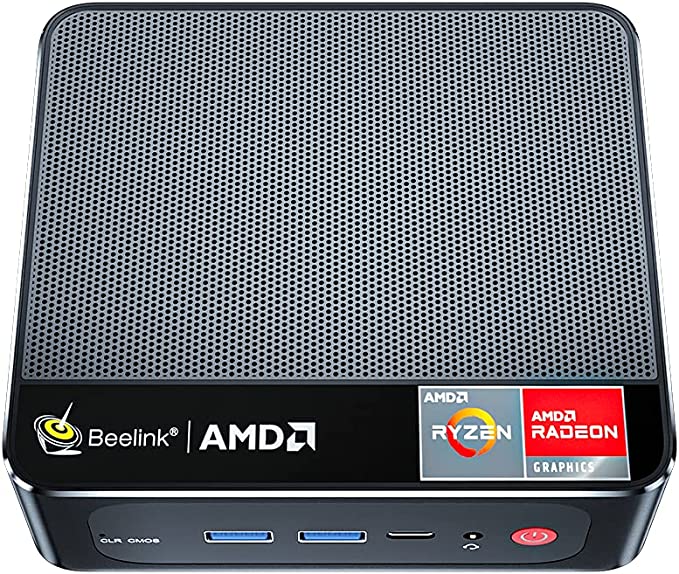 Beelink SER3 Mini PC Windows 11 Pro, Mini Computer with AMD Ryzen 7 3750H (4C/8T up to 4.0Ghz), 16G DDR4 500G M.2 2280 NVMe SSD, WiFi 5, 1000Mbps, 4K, BT4 Dual HDMI, Type-C, Radeon Vega 10 Graphics