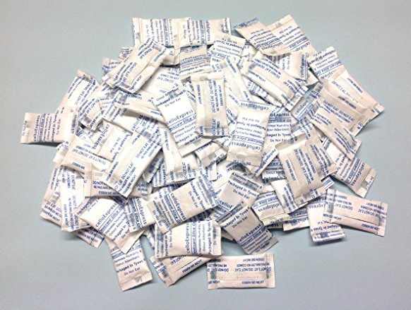 Silica Gel Pouches - Pack of 100 - 1g Silica Gel Sachets - Total Gel Weight 100g