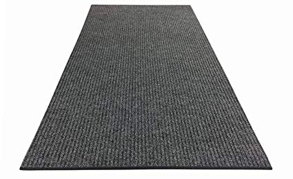 RugStylesOnline Tough Collection Custom Size Roll Runner Grey 27 in or 36 in Wide x Your Length Choice Slip Resistant Rubber Back Area Rugs and Runners (Grey, 27 in x 6 ft)