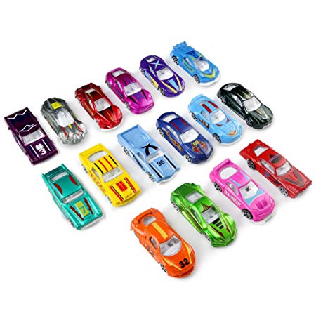Metal Car Toys Set Die Cast Racing Model Collection Vehicle Play Set for 3 4 5 Year Old Boys Girls Kids 16pcs