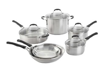 Calphalon 10 Piece Cookware Set, Medium, Stainless Steel