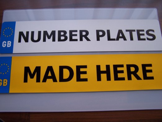 LEGAL GB NUMBER PLATES A PAIR