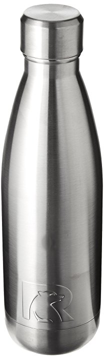 RTIC Double Wall Vacuum Insulated Water Bottle, 17 oz, Stainless Steel