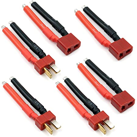 3 Pairs T Plug Connector Female and Male Deans with 12AWG Silicon Wire for RC Lipo Battery Cable Drone