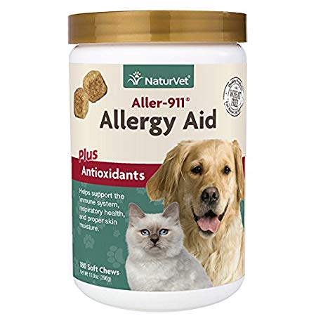 NaturVet Aller-911 Allergy Aid Plus Antioxidants Soft Chew for Dogs and Cats