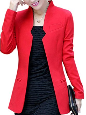 Aro Lora Women's Long Sleeve Jacket Double Notch Lapel Sharp Slim Pleated Blazer