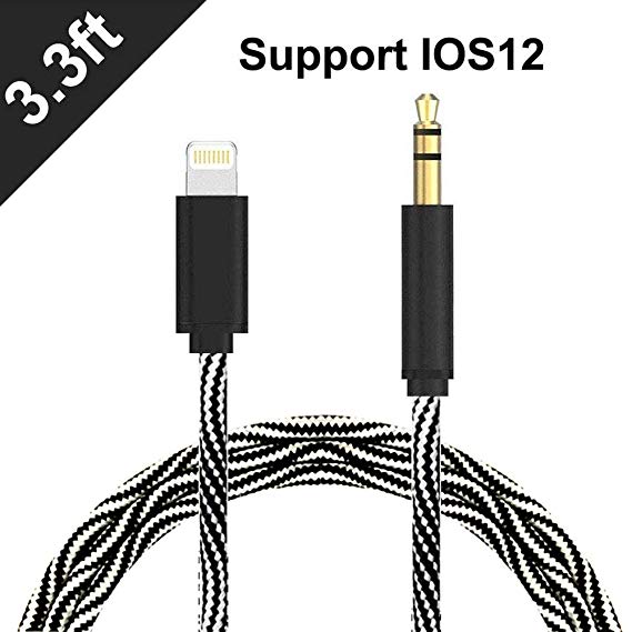 CHIULOIAN Aux Cord for iPhone,3.5mm Aux Cable for iPhone 7/X/8/8 Plus/XS Max/XR to Car Stereo or Speaker or Headphone Adapter, Support The Newest iOS 11.4/12 Version or Above