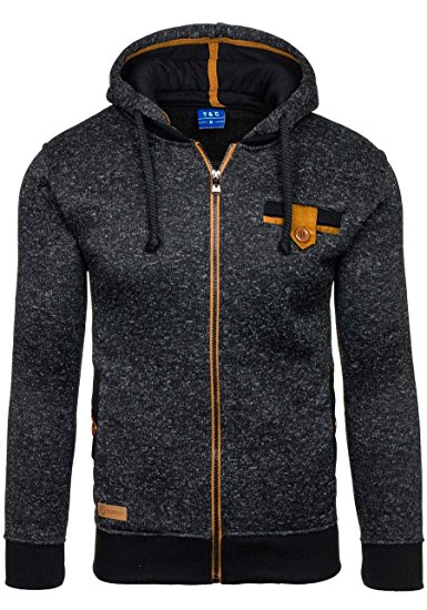Mrignt Mens Full-zip Hoodie Long Sleeve Pocket Casual Warm and Comfortable Sweatshirt.
