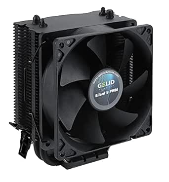 Gelid Solutions Black Frore - 2 Power-Heatpipes - 92mm-PWM-Lüfter - Hochwertige Schwarze elektrophoretische Beschichtung - Schwarz