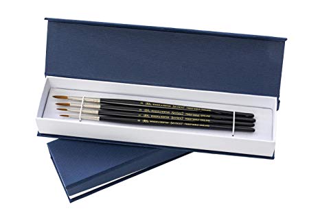 Winsor and Newton Series 7 Brush Gift Set - Small Rounds – Real Kolinsky Sable Hair – 4 Brushes, Sizes 0 1 2 3 – Quality Paint Brush Present for Professional and Amateur Painters