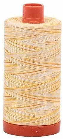 Aurifil 4658 Variegated 50W 1422 yd Yellow/Orange Mako Cotton Thread