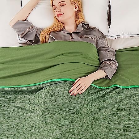 TOPCEE Cooling Blanket(60"x90"Twin Size)for Night Sweats Absorbs Heat to Keep Adults, Children Cool on Warm Nights, Q-Max 0.5 Cooling blankets for Hot Sleepers, Ultra-Cool Lightweight Blanket for Bed