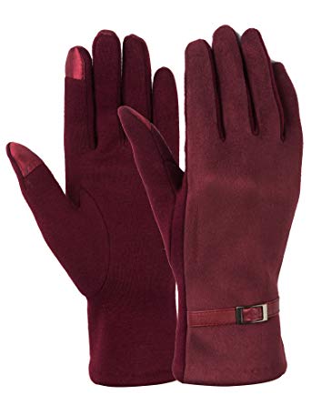 Womens Gloves Winter Touch Screen Texting Gloves for Women Fleece Lined Thick Warm Gloves