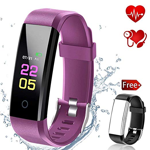 OumuEle Fitness Tracker Heart Rate Monitor Watch, Activity Tracker Blood Pressure Monitor, Waterproof Heart Watch Calorie Step Counter, Pedometer Watch Kids Women Men