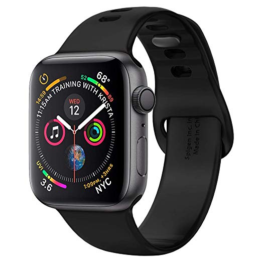 Spigen Air Fit Designed for Apple Watch Band for 44mm/42mm Series 5/ Series 4 / Series 3/2/1 - Black