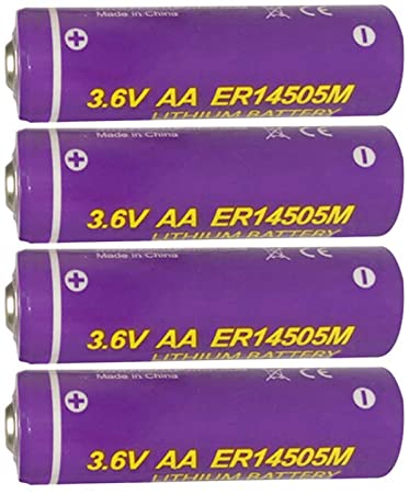 ER14505M 1800mAh AA 3.6V Lithium-SOCL2 Battery Non-Rechargeable Battery 4Pcs