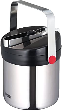 Thermos Vacuum Insulated Ice Bucket 1.3L Stainless Black (JIN-1300 SBK)