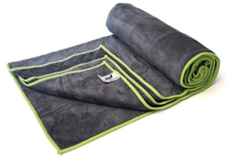 Quick Drying Microfiber Yoga Sports Travel Towel - Perfect for the Gym, Camping, Fitness, Backpacking and the Beach - Most Absorbent on The Market - Extremely Soft and Lightweight