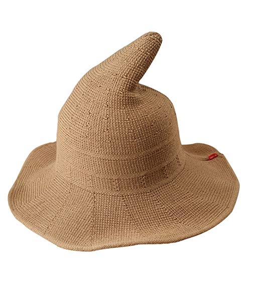 Luoke Women Summer Witch Cotton Sun Hat Foldable Costume Ball Hat Cap