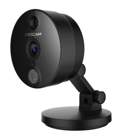 Foscam C2B Indoor 1080P FHD Wireless/WiFi IP Security Home Camera, PIR Detection, Night Vision, 120° Super Wide Viewing Angle (Black)