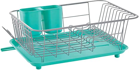 Farberware Compact Dish Rack, One Size, Aqua