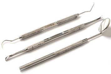 CANDURE® - 3 Pieces Dental Set - Tartar Calculus Plaque Remover Tooth Scraper- Dental Mirror & Scaler Set