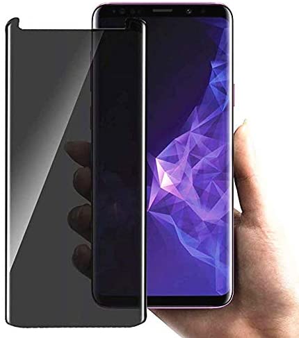 Compatible Samsung Galaxy S9 Plus Privacy Screen Protector, [2 - Pack] 3D Curved/Case Friendly/Anti-Scratch/9H Hardness Tempered Glass Screen Protector for Galaxy S9 Plus