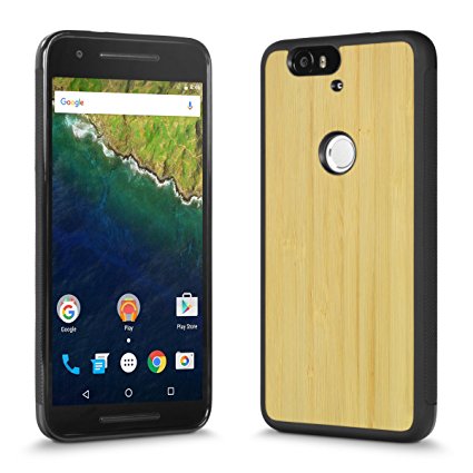 Cover-Up #WoodBack Explorer Real Wood Case for Google Nexus 6P - Bamboo