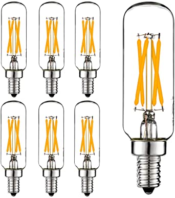 LiteHistory E12 LED Bulb Dimmable 6W Equal 60 watt Light Bulb Warm White 2700K T6 T25 E12 Candelabra Bulb 60 watt for Chandeliers,Ceiling Fan,Pendant,Wall scones AC120V 600LM e12 Light Bulb 6Pack