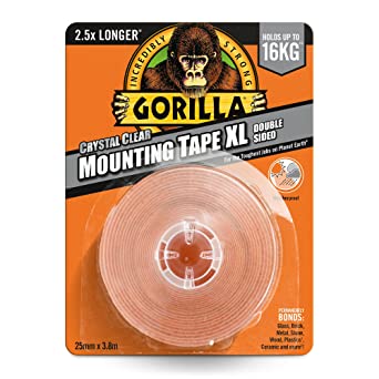 Gorilla Double Sided Mounting Tape XL Clear 3.8m