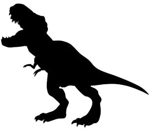 JS Artworks Dinosaur Trex T-Rex Tyrannosaurus rex Vinyl Decal Sticker (Black)