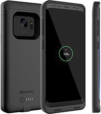 Alpatronix Galaxy S9 Battery Case, BX440 4000mAh Slim Portable Protective Extended Charger Cover with Qi Wireless Charging Compatible for Samsung Galaxy S9 (5.8-inch) (Black) [Upgraded]
