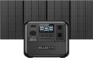 BLUETTI Portable Power Station AC70 with PV350 Solar Panel, 768Wh Solar Generator with 2 1000W (Power Lifting 2000W) AC Outlets, 100W Type-C, 0-80% in 45 Min., LiFePO4 Backup Power for Camping, Travel