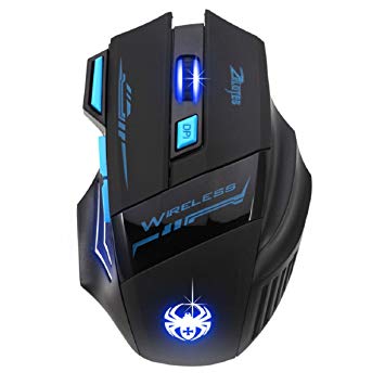 Lookatool Adjustable 2400DPI Optical Wireless Gaming Game Mouse For Laptop PC