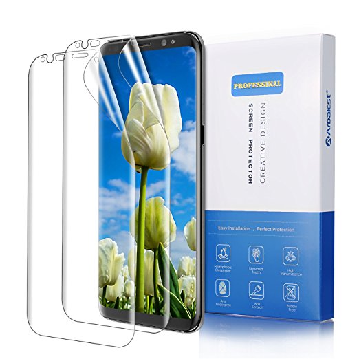 Galaxy S8 Screen Protector [Update Version], Arbalest Soft & Flexible Full Coverage HD Clear Screen Protector Film for Samsung Galaxy S8 with Installation Gadget for Super Easy Installation