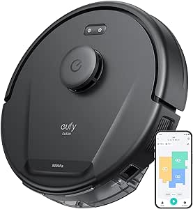 eufy L60 Robot Vacuum Cleaner, Ultra Strong 5,000 Pa Suction to Remove Hair, Dust, iPath Laser Navigation, For Deep Floor Cleaning, Ideal for Hard Floors (Renewed)