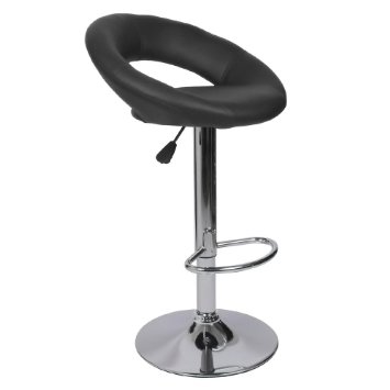 Homall Modern PU Leather Swivel Adjustable Barstools To Decorate Your Home,Kitchen,Office ,Synthetic Leather Hydraulic Counter Stools (Black Set of 1)
