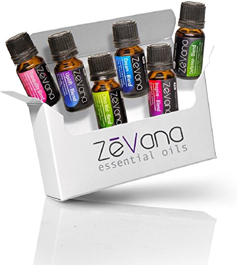 Aromatherapy Top 6 Essential Oil blends 100% Pure & Therapeutic grade Uplift, Dream, Citrus Mint, Inspire, Defense, Tranquility, Gift Set 6/10ml
