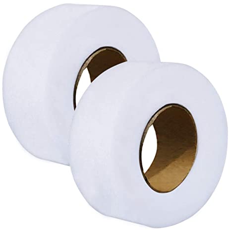 2pcs Hem Tape Iron-On Adhesive Fabric Fusing Tape Each 27 Yards Length, 1 inch/2.5cm Width