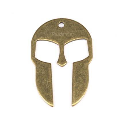 Prudance Spartan Helmet - Self-Defense Weapon, Keychain & Necklace in One - Great for Cosplay - Unique Gift Idea - Bronze