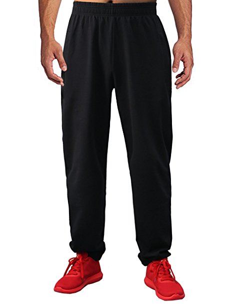 BONWAY Men's Sweatpants Active Pants Athletic Cotton Sport Pants with Pockets Heavy Sweatpants